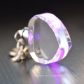 China Hersteller Billig Werbeartikel Herzförmigen Blank Led Crystal Keychain Mit Taschenlampe